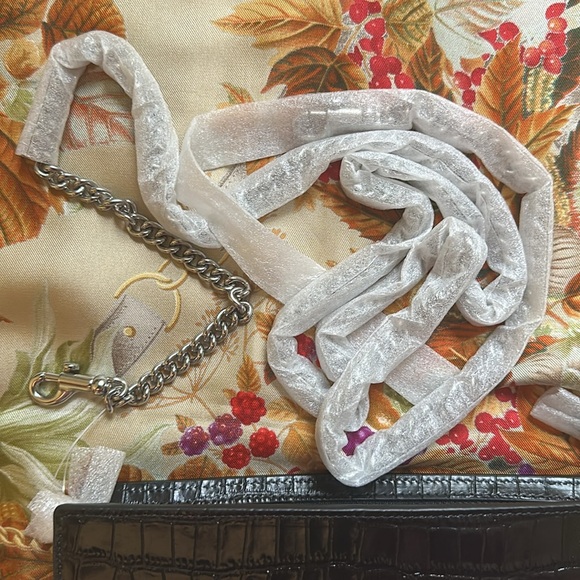 Coach Croc Slim Crossbody Bag in Silver/Black - Picture 8 of 8